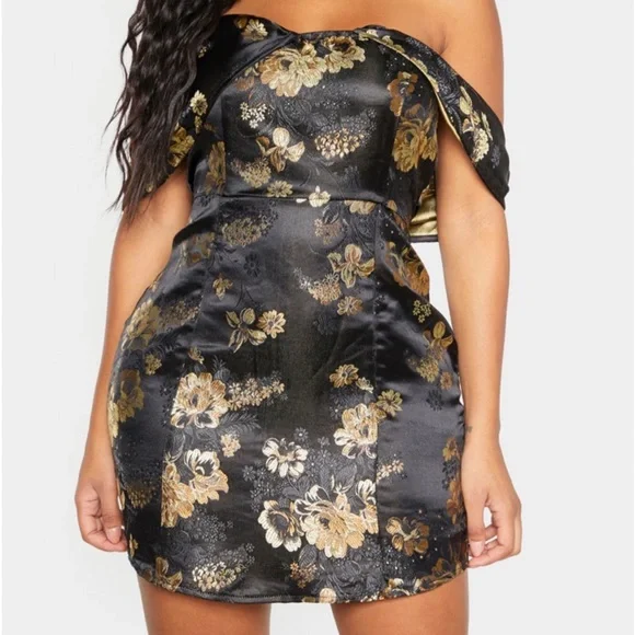black bardot bodycon dress Beck